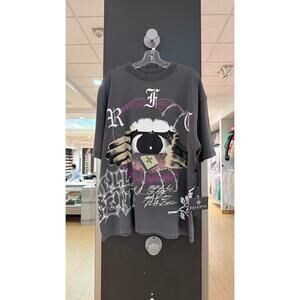 Civil Regime Speak No Evil 199X Oversized Tee Shirt Sun Wash Ash Grey Darc Sport